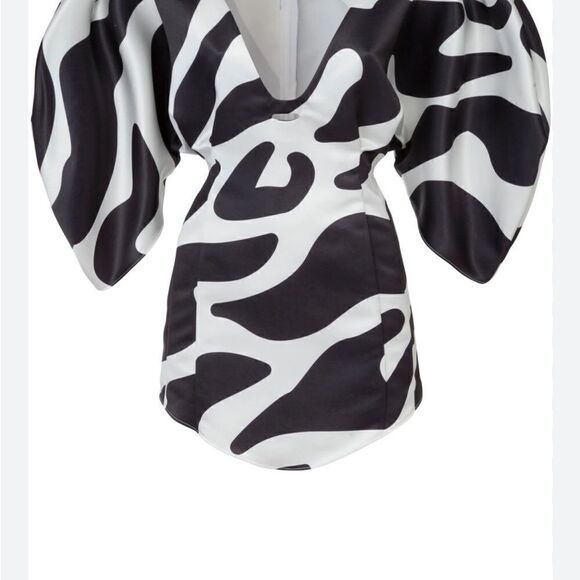 Mother Of All Revolve Dress V neck balloon sleeve Small - Picture 9 of 10